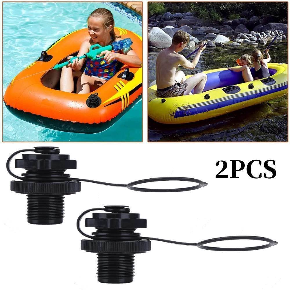 2PCS Air Valve Screw For Inflatable Boat Fishing Boats Raft Airbed Black 2PCS Air Valve Screw For Inflatable Boat Fishing Boats Raft Airbed Black